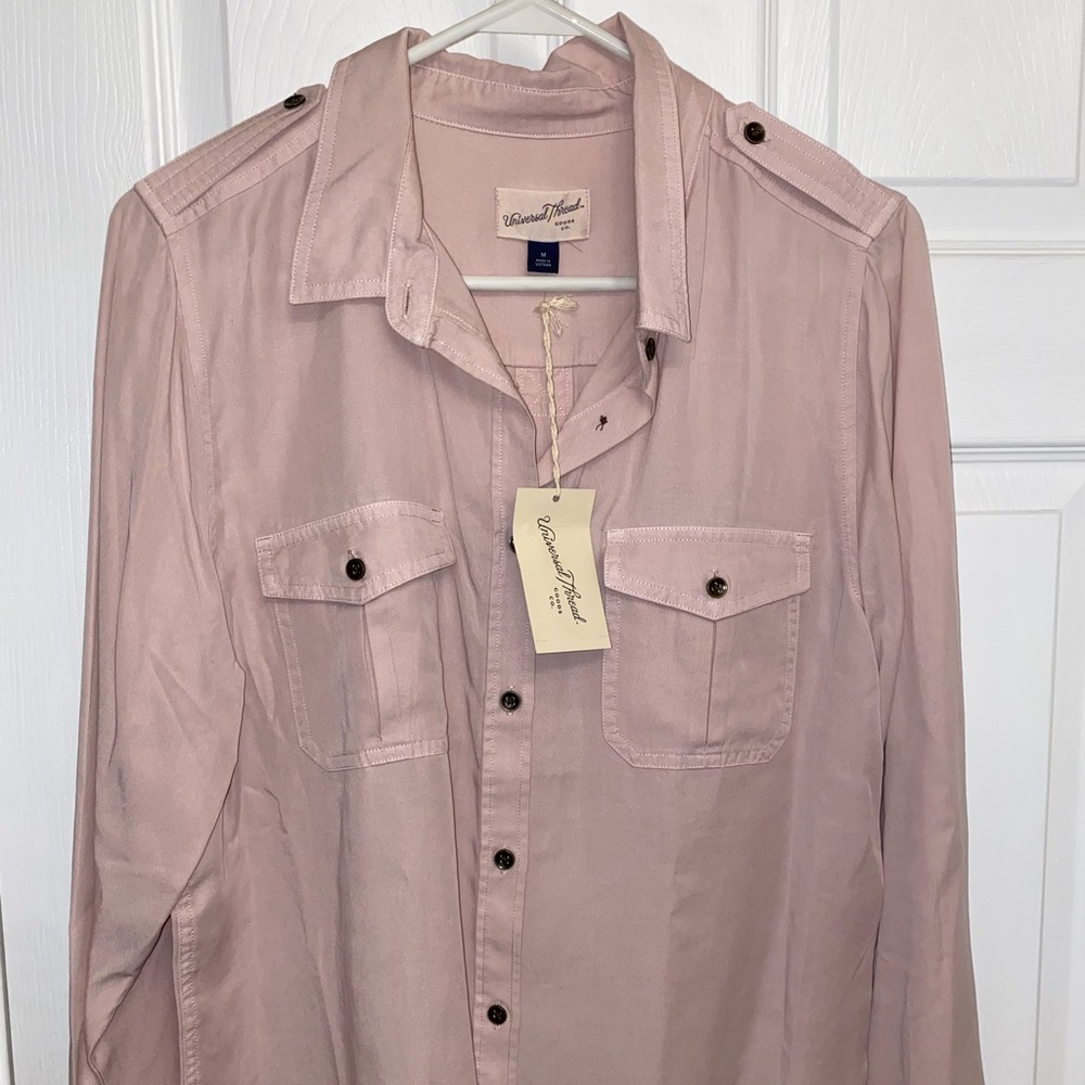 Pink button down